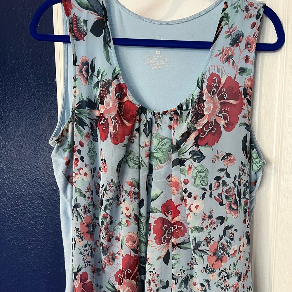 New York & Co floral blouse tank. XL